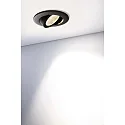 Deko-Light Inbouwspot DIONE IP44 DIM 830 draaibaar, bekabeld IP44, zwart dimbaar