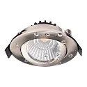 Deko-Light Inbouwspot DIONE IP44 DIM 830 draaibaar, bekabeld IP44, nikkel geborsteld dimbaar