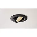 Deko-Light Inbouwspot DIONE IP44 DIM 840 draaibaar, bekabeld IP44, zwart dimbaar