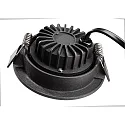 Deko-Light Inbouwspot DIONE IP44 DIM 840 draaibaar, bekabeld IP44, zwart dimbaar