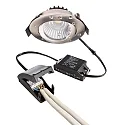 Deko-Light Inbouwspot DIONE IP44 DIM 840 draaibaar, bekabeld IP44, nikkel geborsteld dimbaar