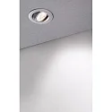 Deko-Light Inbouwspot DIONE IP44 DTW 930-918 draaibaar, Dim-To-Warm, bekabeld IP44, zilver dimbaar