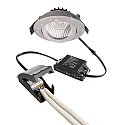 Deko-Light Inbouwspot DIONE IP44 DTW 930-918 draaibaar, Dim-To-Warm, bekabeld IP44, zilver dimbaar