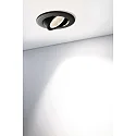 Deko-Light Inbouwspot DIONE IP44 DTW 930-918 draaibaar, Dim-To-Warm, bekabeld IP44, zwart dimbaar