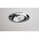 Deko-Light Inbouwspot DIONE IP44 DTW 930-918 draaibaar, Dim-To-Warm, bekabeld IP44, chroom dimbaar