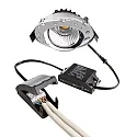 Deko-Light Inbouwspot DIONE IP44 DTW 930-918 draaibaar, Dim-To-Warm, bekabeld IP44, chroom dimbaar