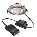 Inbouwspot DIONE IP44 DTW 930-918 draaibaar, Dim-To-Warm, bekabeld IP44, nikkel geborsteld dimbaar