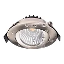 Deko-Light Inbouwspot DIONE IP44 DTW 930-918 draaibaar, Dim-To-Warm, bekabeld IP44, nikkel geborsteld dimbaar