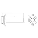 Deko-Light Plafondinbouwarmatuur SLIM cilindrisch, instelbaar, UGR < 19 IP20, gitzwart dimbaar