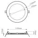 Deko-Light downlight ANIK 130 round IP20 | IP44, white dimmable