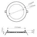 Deko-Light downlight ANIK 220 round IP20 | IP44, white dimmable