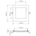 Downlight ANIK 155 hoekig IP20 | IP44, wit dimbaar