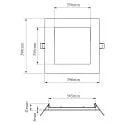 Deko-Light Downlight ANIK CCT 380 hoekig IP20 | IP44, wit dimbaar