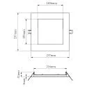 Deko-Light downlight ANIK 215 square IP20 | IP44, white dimmable