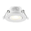 Deko-Light Inbouwspot SURTUR TILT 68 CCT draaibaar, CCT Switch IP20/IP44, wit dimbaar