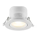 Deko-Light Inbouwspot SURTUR TILT 83 CCT draaibaar, CCT Switch IP20/IP44, wit dimbaar