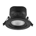 Inbouwspot SURTUR TILT 83 CCT draaibaar, CCT Switch IP20/IP44, zwart dimbaar