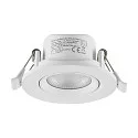 Inbouwspot SURTUR TILT 68 DTW draaibaar, Dim-To-Warm IP20/IP44, wit dimbaar