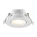 Inbouwspot SURTUR TILT 68 DTW draaibaar, Dim-To-Warm IP20/IP44, wit dimbaar