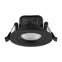 Inbouwspot SURTUR TILT 68 DTW draaibaar, Dim-To-Warm IP20/IP44, zwart dimbaar
