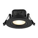 Deko-Light Inbouwspot SURTUR TILT 68 DTW draaibaar, Dim-To-Warm IP20/IP44, zwart dimbaar