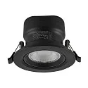 Inbouwspot SURTUR TILT 83 DTW draaibaar, Dim-To-Warm IP20/IP44, zwart dimbaar