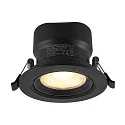 Deko-Light Inbouwspot SURTUR TILT 83 DTW draaibaar, Dim-To-Warm IP20/IP44, zwart dimbaar