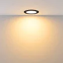 Deko-Light Downlight ACRUX PRO 82 stijf, CCT Switch, UGR < 19 IP20/ IP54, glanzend, zwart dimbaar