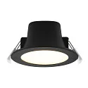 Deko-Light Downlight ACRUX PRO 82 stijf, CCT Switch, UGR < 19 IP20/ IP54, glanzend, zwart dimbaar