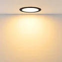 Deko-Light downlight ACRUX PRO 145 rigid, CCT Switch, UGR < 19, multipower IP20/ IP54, glossy, black dimmable