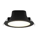 Deko-Light downlight ACRUX PRO 145 rigid, CCT Switch, UGR < 19, multipower IP20/ IP54, glossy, black dimmable