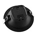 Deko-Light downlight ACRUX PRO 145 rigid, CCT Switch, UGR < 19, multipower IP20/ IP54, glossy, black dimmable