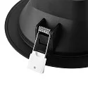 Deko-Light downlight ACRUX PRO 145 rigid, CCT Switch, UGR < 19, multipower IP20/ IP54, glossy, black dimmable