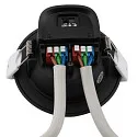 Deko-Light downlight ACRUX PRO 190 rigid, CCT Switch, UGR < 19, multipower IP20/ IP54, glossy, black dimmable