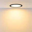 Deko-Light downlight ACRUX PRO 190 rigid, CCT Switch, UGR < 19, multipower IP20/ IP54, glossy, black dimmable