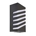 Wandarmatuur voor buitenshuis GRUMIUM SQUARE CCT II hoekig, CCT Switch, schakelbaar IP54, donkergrijs 
