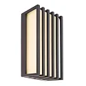 Wandarmatuur voor buitenshuis GRUMIUM SQUARE CCT IV hoekig, CCT Switch, schakelbaar IP54, donkergrijs 