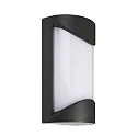outdoor wall luminaire GRUMIUM ROUND I round, switchable IP54, dark grey, satined, white 