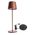 Tafellamp op batterijen BUNDLE CANIS set van 1, met lader IP65, mat, terracotta dimbaar