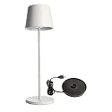 Tafellamp op batterijen BUNDLE CANIS set van 1, met lader IP65, mat, wit dimbaar