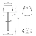 Deko-Light Tafellamp op batterijen BUNDLE CANIS MINI set van 1, met lader IP65, beige, mat dimbaar