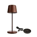 Tafellamp op batterijen BUNDLE CANIS MINI set van 1, met lader IP65, mat, roest dimbaar