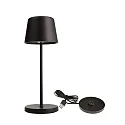 Tafellamp op batterijen BUNDLE CANIS MINI set van 1, met lader IP65, mat, zwart dimbaar