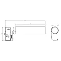Deko-Light 3-phase spot SLIM cylindrical, adjustable, UGR < 19 IP20, deep black dimmable