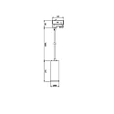 3-fase pendelarmatuur LUCEA DTW Dim-To-Warm IP20, gitzwart dimbaar