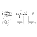 Deko-Light 3-fase Spot FOCARIS PHASE UGR < 19, focusseerbaar, cardanisch IP20, gitzwart dimbaar
