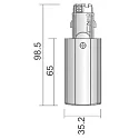 Deko-Light Accessories for 3-phase track system D LINE - electrical feed left, 220-240V AC / 50-60Hz, black