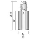 Deko-Light Accessories for 3-phase track system D LINE - electrical feed right, 220-240V AC / 50-60Hz, white