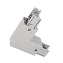 3-fase L-connector D LINE links-rechts met verwisselbaar mechanisme, grijs