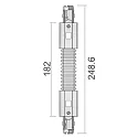 3-fase flex connector D LINE flexibel, zwart